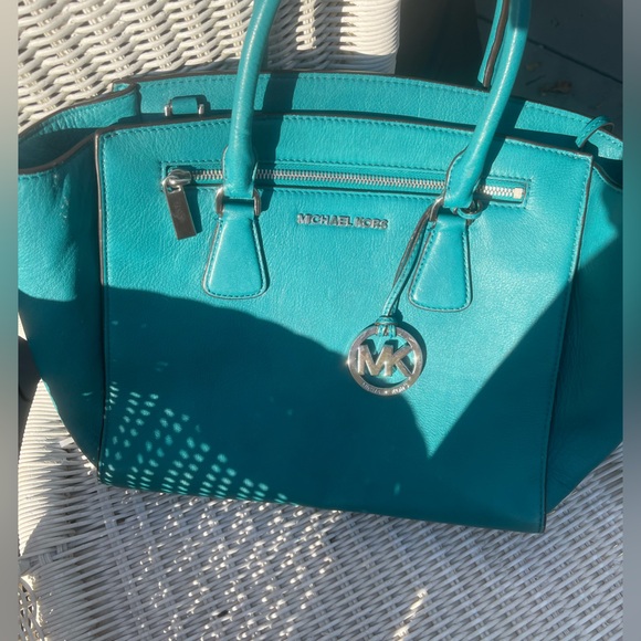 Michael Kors Turquoise Tote Bag - Picture 1 of 4